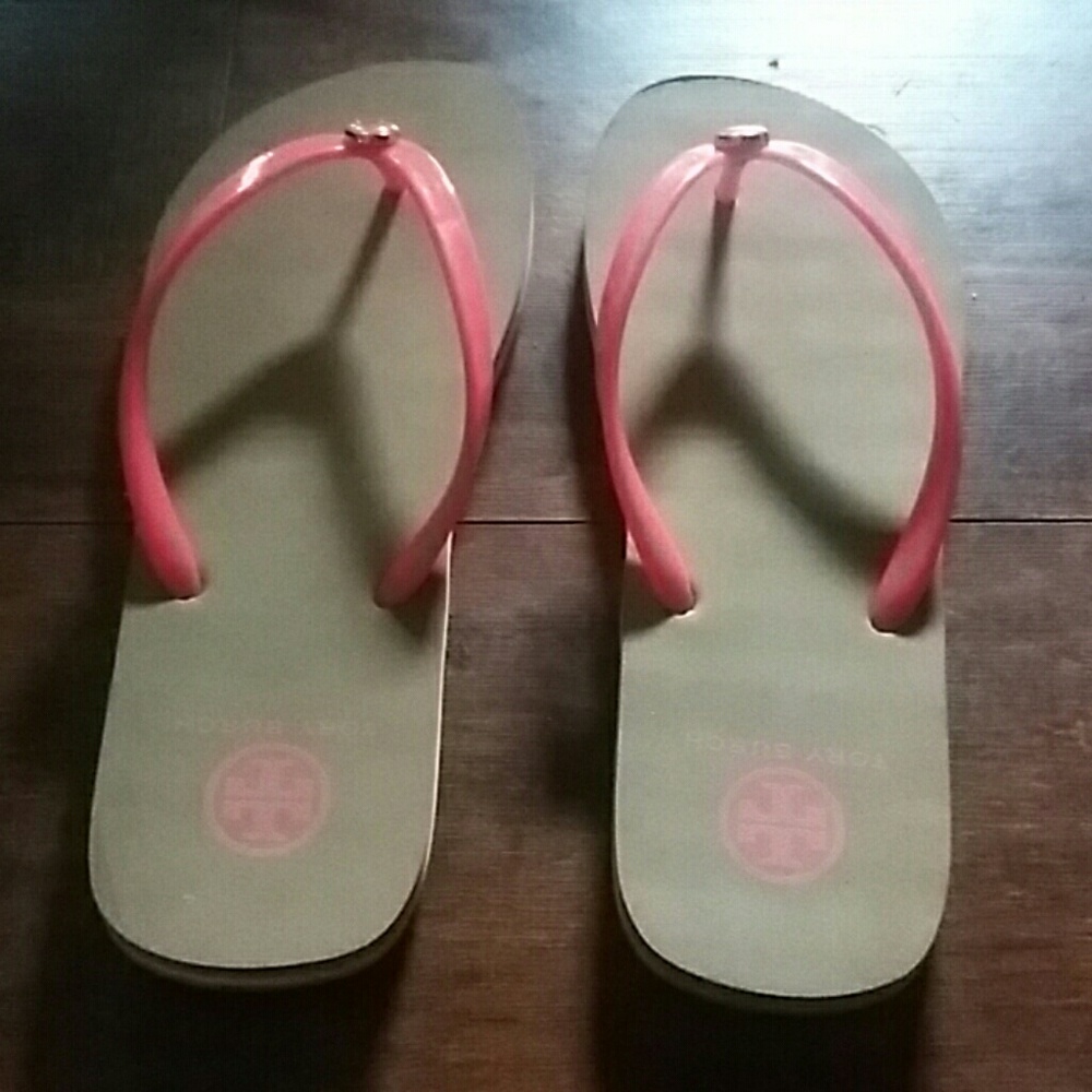 Pink Tory Burch Flip Flops